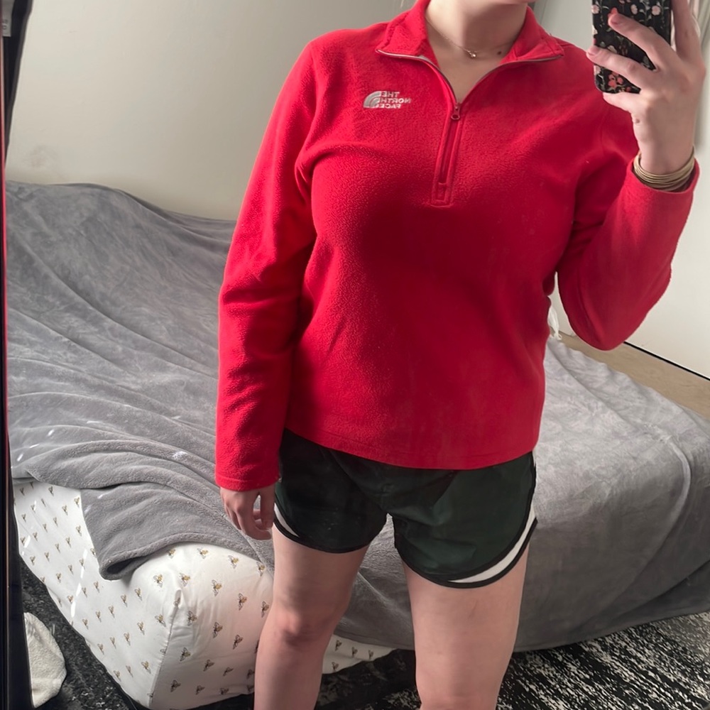 The North Face Red Zip Up